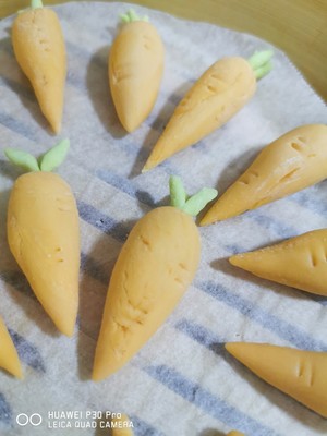 Complementary eat carrot steamed bread the practice measure of 9+ 11