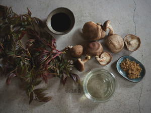 Chinese toon Xianggu mushroom mixes the practice measure of meal sauce 1