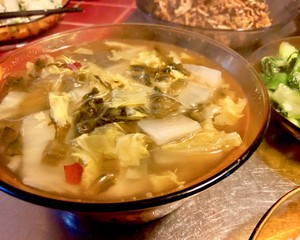 A person also should have a meal well -- Li Xiangfeng taste is little fry + meal of soft glutinous rice + the practice measure of soup of vermicelli made from bean starch of acerbity mustard fried bean curd 3