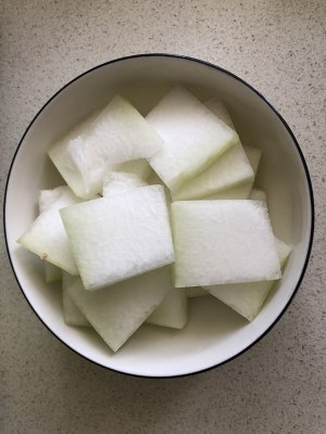 The practice measure of soup of piquancy of ground meat of element of Chinese cabbage of wax gourd grandma 1