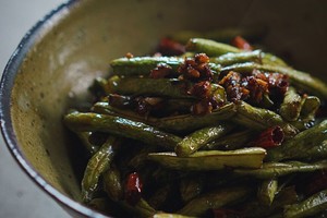 The practice measure of kidney bean of dry stir-fry before stewing 7