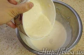 The practice measure of cake of light cheese of dough made with boiling water 5