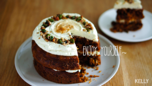 Nut carrot cake / sweet not the improved recipe of be bored with + decorate gimmick / bake video cake piece 12 " beautiful type cake " practice measure 36