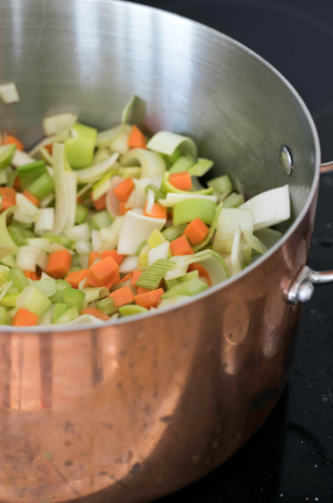 The practice measure of French vegetable soup-stock 5