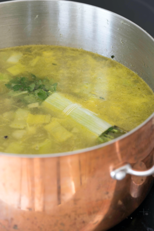 The practice measure of French vegetable soup-stock 7
