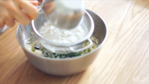 The biscuit of liver mosses of sweet green sea of bright crisp Xian Xiang -- edition of Plus of green sweet Qu Ji / bake video biscuit piece the practice measure of 7 14