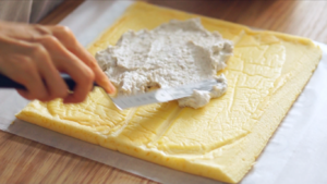 A few minutes sweet aspic of sweet taro grandma coils / coil not to crack a recipe + fresh sweet taro butter + the entrance changes a grandma to freeze namely / bake video cake piece 7 " thin roll " practice measure 49