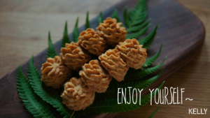 The Durian floret of pink of sweet crisp continous / bake video biscuit piece the practice measure of 3 22