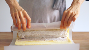 A few minutes sweet aspic of sweet taro grandma coils / coil not to crack a recipe + fresh sweet taro butter + the entrance changes a grandma to freeze namely / bake video cake piece 7 " thin roll " practice measure 56