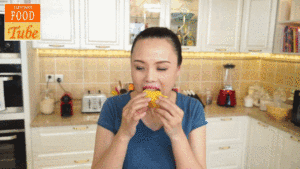 The practice measure of Steamed Pumpkin Cake of pumpkin steamed sponge cake 15