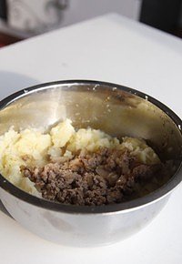Coke cake (cake of potato of ground meat onion) practice measure 5