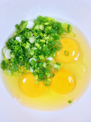 Fleeciness " egg of deepfry of & of egg of chopped green onion " practice measure 2
