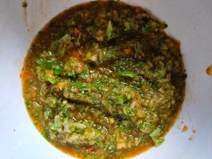 The practice measure of cake of celery leaf pickle 8