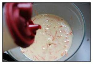 The practice measure of carrot egg cake 6