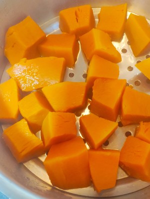 Sweet the pumpkin cake of soft glutinous, super- exceed delicious (simply? ? ω ? ) ? Hey! practice measure 3
