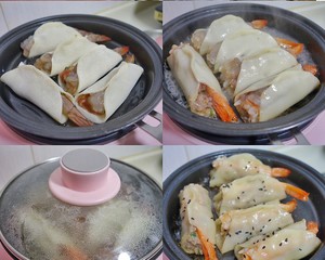 The practice measure of fried dumpling of crisp bright shrimp 10