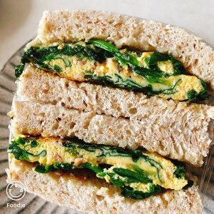 Spinach tuna the practice measure of egg cake sandwich 7