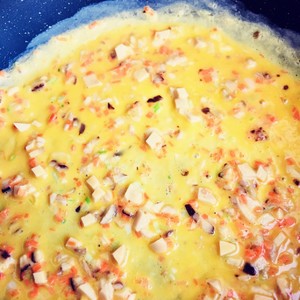 The practice measure of breakfast chicken egg roll 4