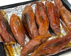 The practice measure of the oil drifting candy with the sweet yam of wintry day demarcate that bake 8