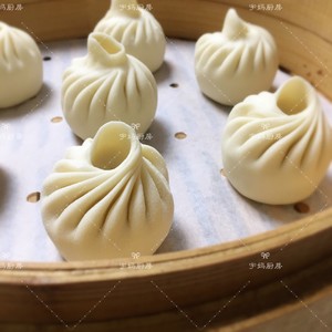 Manual steamed stuffed bun (navel is wrapped) practice measure 8