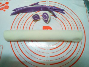 The practice measure of violet potato steamed twisted roll 7