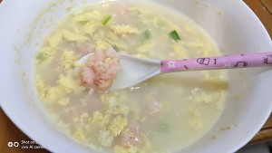 The practice measure of slippery soup of shrimp of sweet green egg 7