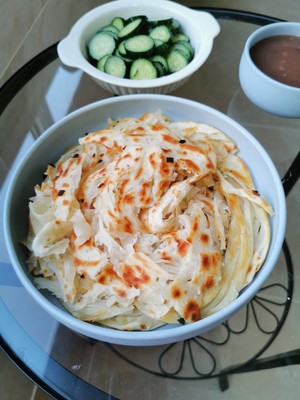 Hand of crisp chopped green onion catchs cake, the practice move that also can make in the home 15