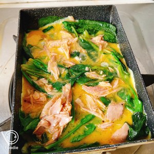 Spinach tuna the practice measure of egg cake sandwich 4