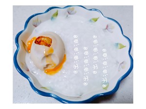 The practice measure that sea duck's egg encounters white congee 2