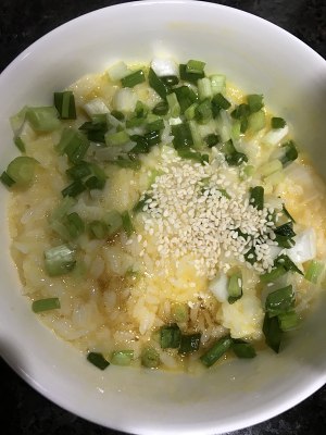 The practice measure of egg rice cake 4