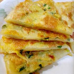 Egg green deep-fried dough cake (newer cake base saves a method) practice measure 10