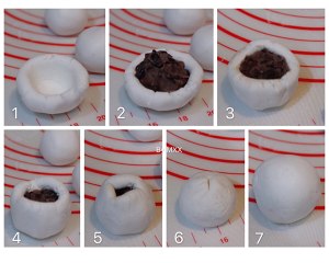 The practice measure of cake of ormosia of polished glutinous rice 3