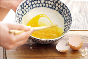 Cake of egg of chopped green onion (breakfast of quick worker nutrition) practice measure 3