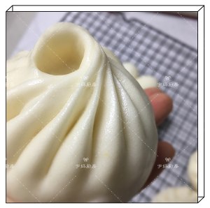 Manual steamed stuffed bun (navel is wrapped) practice measure 11