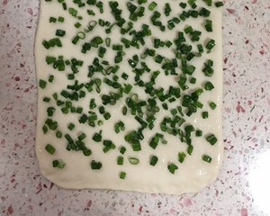 The practice measure of steamed twisted roll of steamed bread of chopped green onion 4