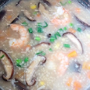 Secret? The practice step that takes not fat assorted seafood congee 7