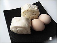 Steamed bread of golden flee in terrorfry in deep fat or oil piece practice measure 1