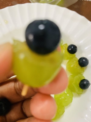 The practice measure of yoghurt of pattern of green Pu blue berry 2