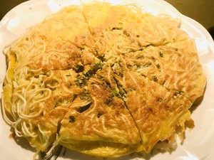 The cake of silver-colored silk of egg sweet green that noodle makes need not knead dough, the practice measure that learns easily simply 6