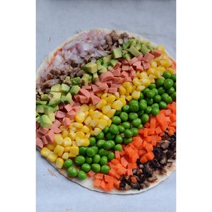 Rainbow wraps around the practice measure of Sa 3