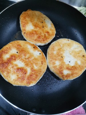 Pasty of pork of loose green Chinese onion, the practice measure of oil cake 4