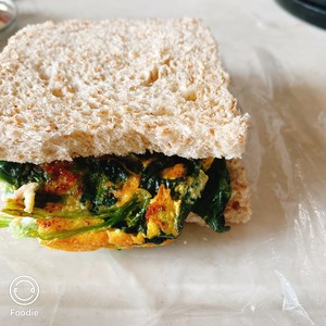 Spinach tuna the practice measure of egg cake sandwich 6