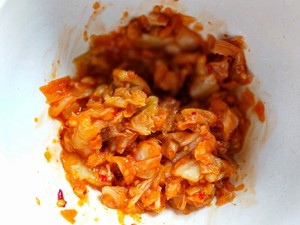 The practice measure of cake of celery leaf pickle 2