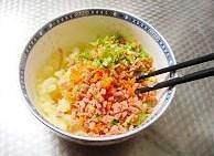 The practice measure of cake of potato ham breakfast 4