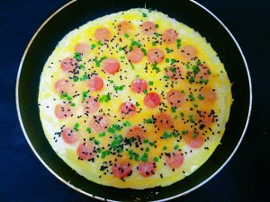 The tall Yan Zhichao that can do in the home is delicious (ham egg cake) practice measure 8