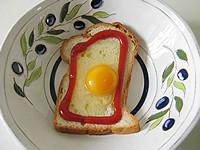 [sandwich of 1 minute of eggs] the practice measure of microwave dawdler breakfast 3