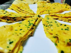 Quick worker breakfast: The practice measure of the cake of chopped green onion that the child loves to eat 3