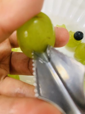 The practice measure of yoghurt of pattern of green Pu blue berry 1
