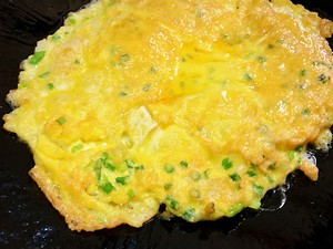 Fleeciness " egg of deepfry of & of egg of chopped green onion " practice measure 6