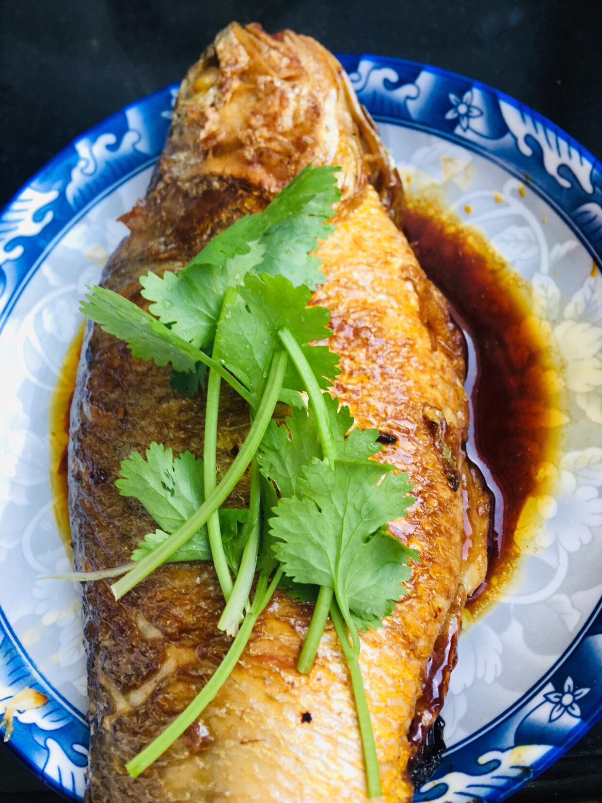 
Yellow croaker of braise in soy sauce plays simple way extremely